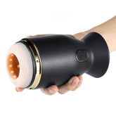 Priti Automatic Rotating Penis Stimulator (Black) – Rechargeable Penis Stimulator Black Strokers - Auto